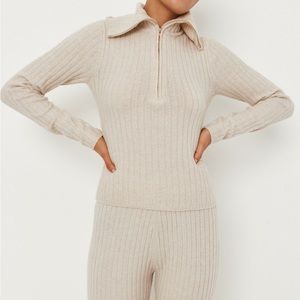 Knit Half Zip Sweater & Legging Co-ord Set